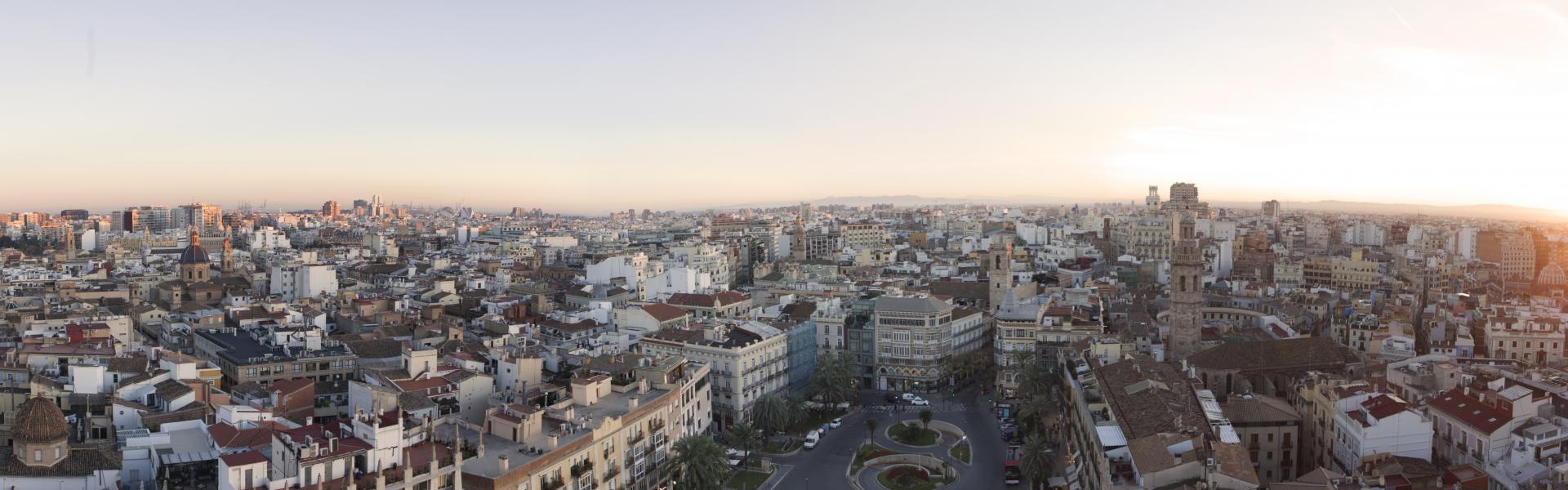 centro histórico valència vista aérea